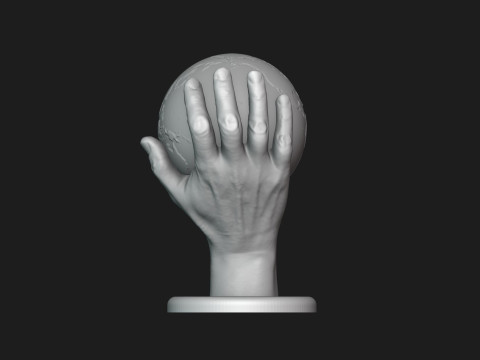 Hand Holding Globe 3D प्रिंट मॉडल