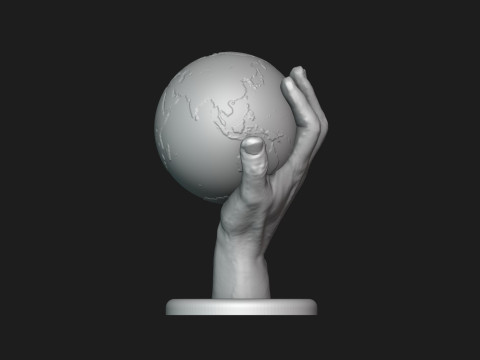 Hand Holding Globe 3D प्रिंट मॉडल