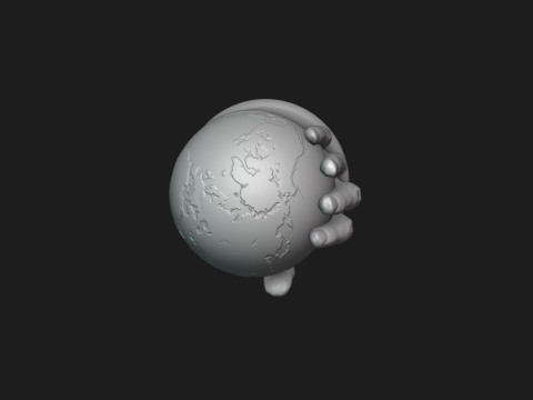 Hand Holding Globe 3D प्रिंट मॉडल