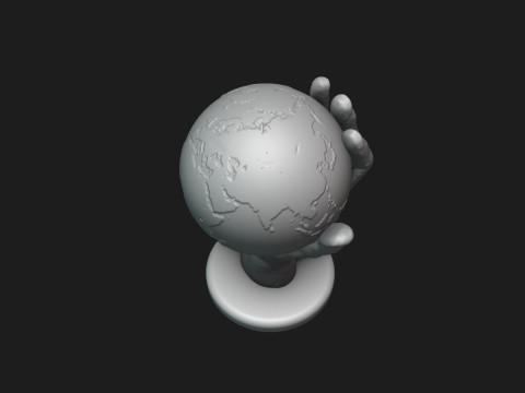 Hand Holding Globe 3D प्रिंट मॉडल