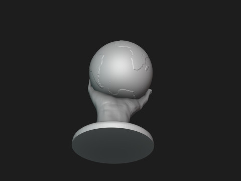 Hand Holding Globe 3D प्रिंट मॉडल