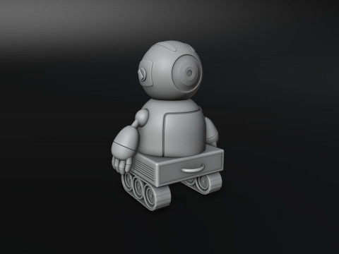 Friendly Robot Posable 3Dプリントモデル