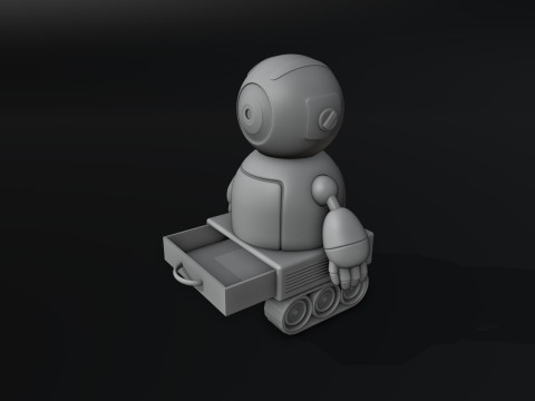 Friendly Robot Posable Modello di stampa 3D