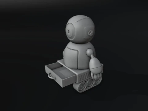 Friendly Robot Posable 3D Print Model