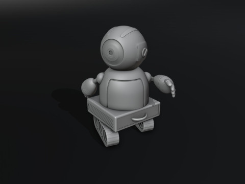 Friendly Robot Posable Modello di stampa 3D