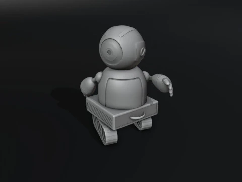Friendly Robot Posable 3D Print Model