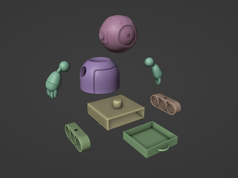 Friendly Robot Posable Modello di stampa 3D