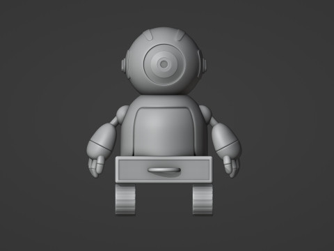 Friendly Robot Posable Modello di stampa 3D