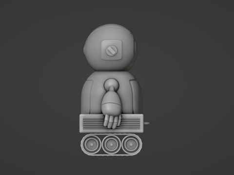 Friendly Robot Posable Modello di stampa 3D