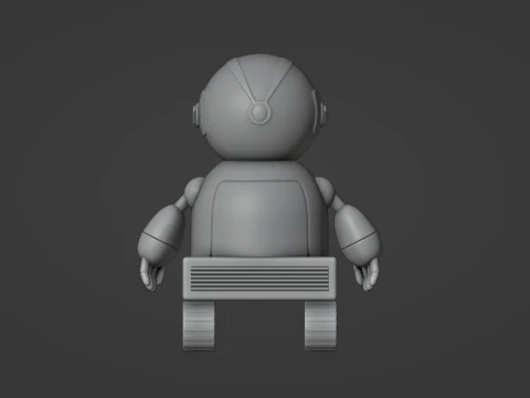 Friendly Robot Posable 3D Print Model