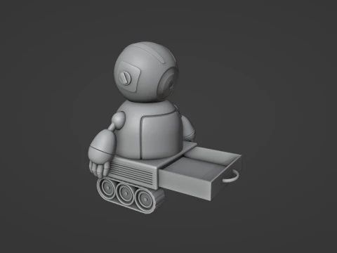 Friendly Robot Posable 3D Print Model