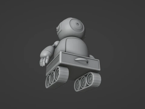 Friendly Robot Posable 3D Print Model