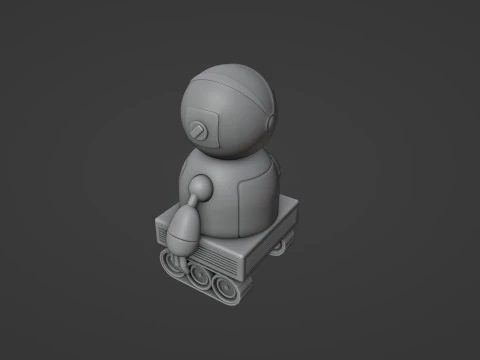 Friendly Robot Posable 3D Print Model