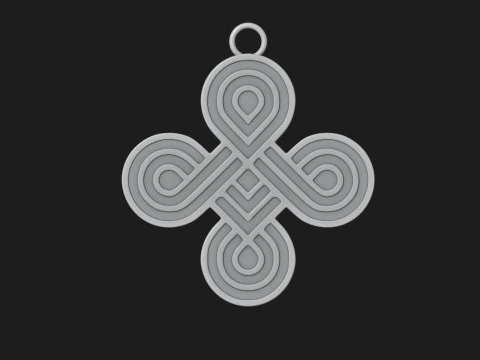 Endless Loop Pendant 3D Print Model