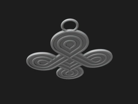 Endless Loop Pendant 3D Print Model