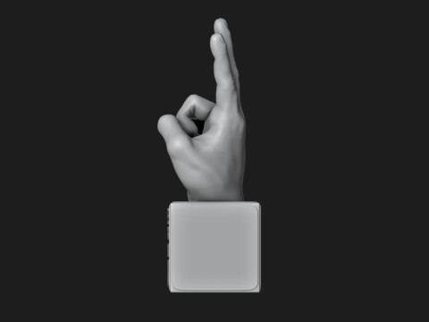 Peace Hand Sign Motivational Reminder Modelo de Impressão 3D