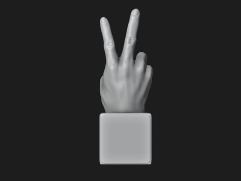 Peace Hand Sign Motivational Reminder Modelo de Impressão 3D