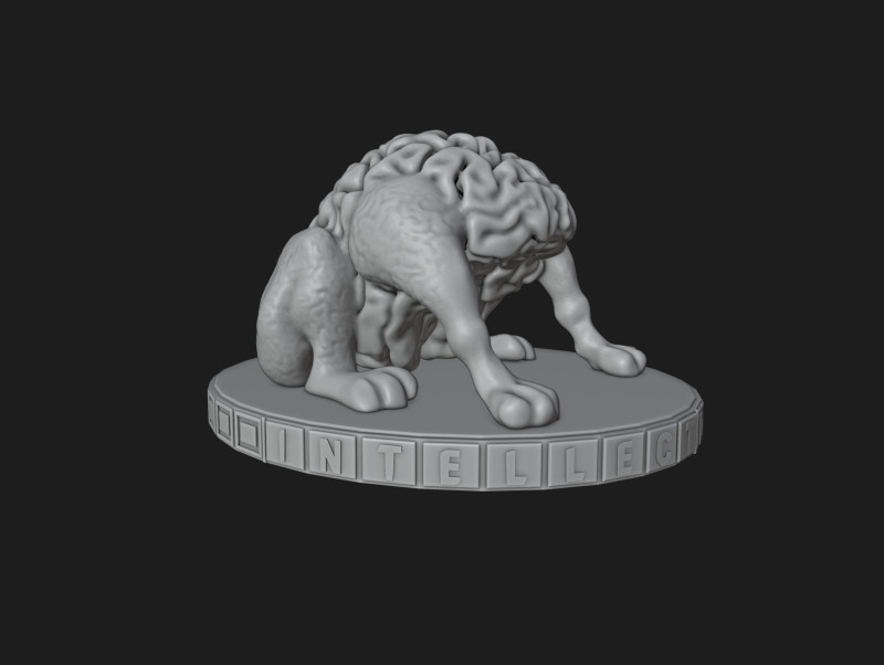 Brain Dog - Intellect Devourer 3Dプリントモデル .c4d .max .obj .3ds .fbx .stl .blend 