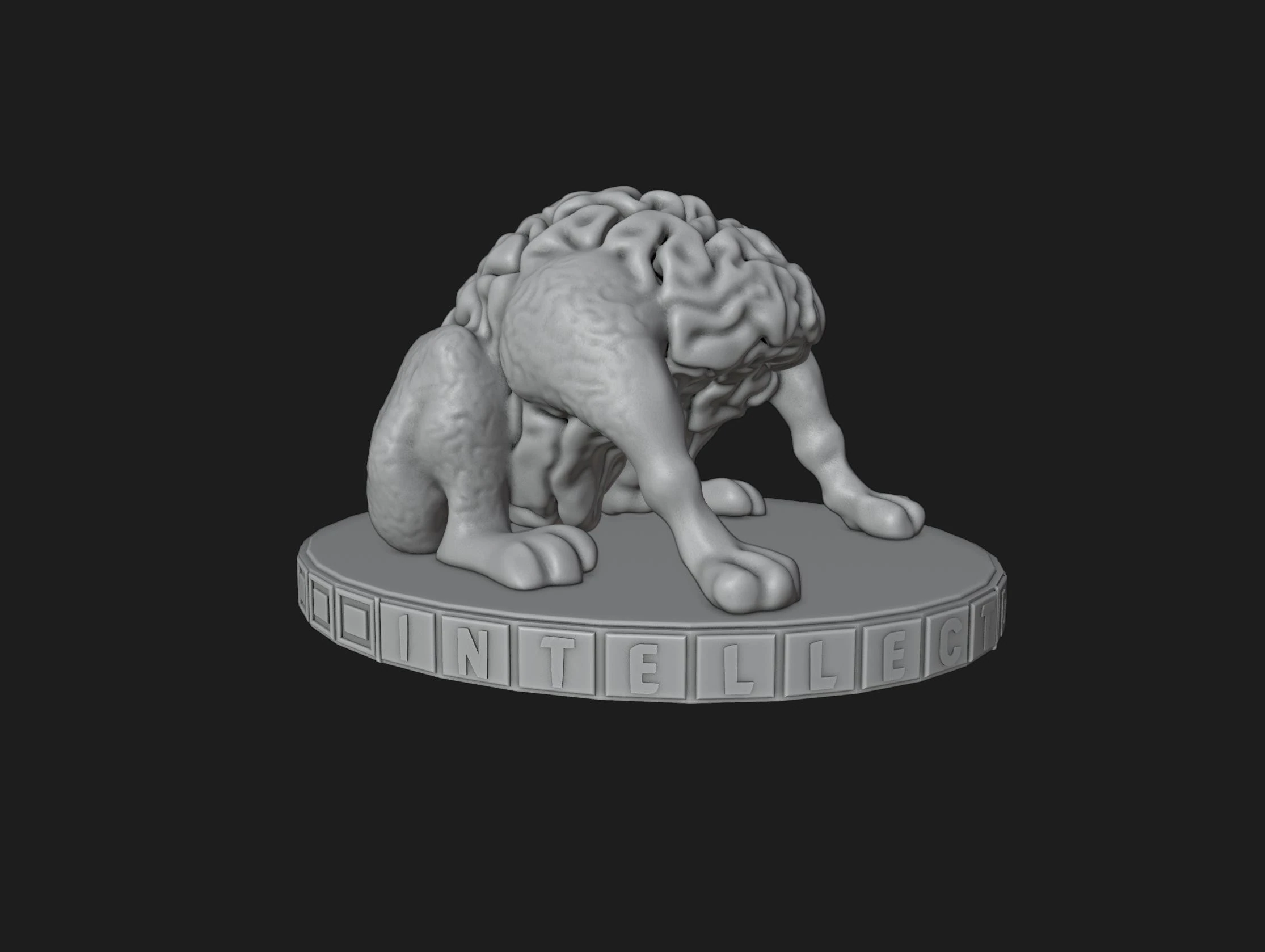 Brain Dog - Intellect Devourer 3D Print Model .c4d .max .obj .3ds .fbx .stl .blend 