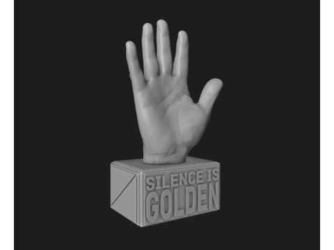 Open Hand Sign Motivational Reminder 3D Print Model