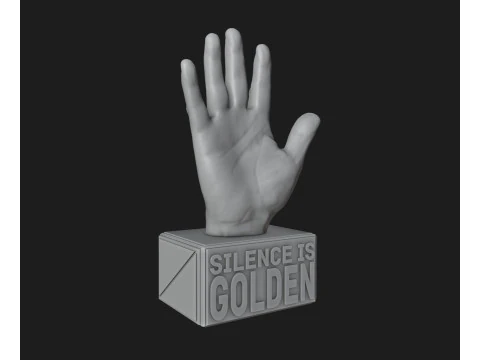 オープンハンドサインのやる気を起こさせるリマインダー 3Dプリントモデル