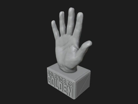 Open Hand Sign Motivational Reminder 3D Print Model