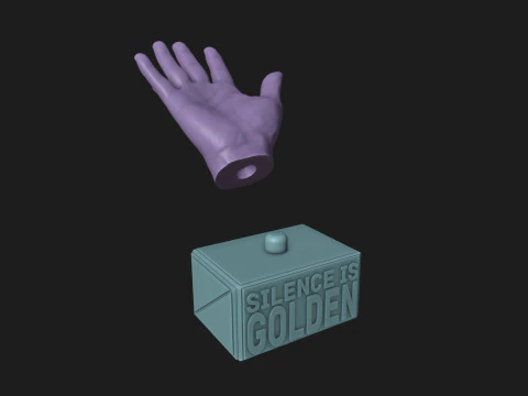 Open Hand Sign Motivational Reminder 3D Print Model