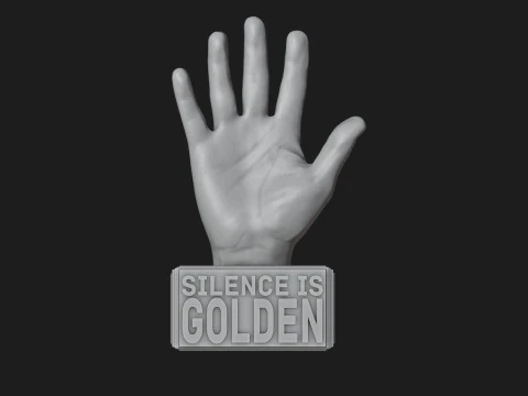 Open Hand Sign Motivational Reminder 3D Print Model