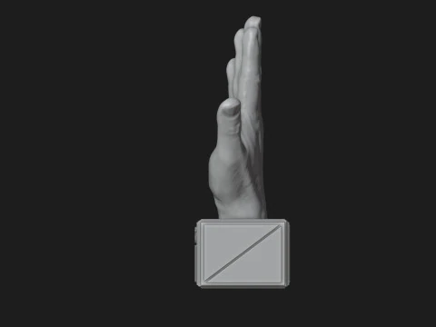 Open Hand Sign Motivational Reminder 3D Print Model