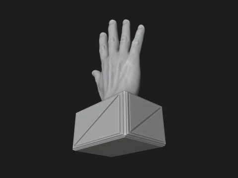 Open Hand Sign Motivational Reminder 3D Print Model