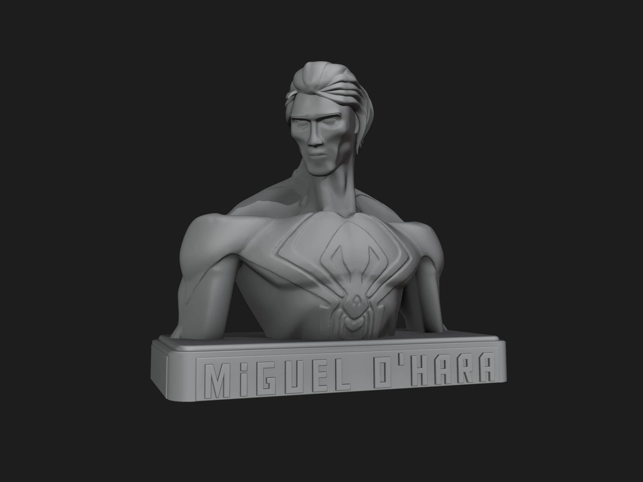 Spider-Man 2099 Miguel OHara 3D Print Model .c4d .max .obj .3ds .fbx .stl .blend 