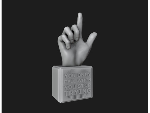 Hand Sign Motivational Reminder 3D 打印模型