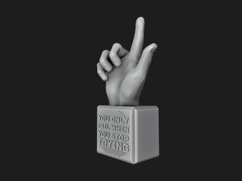 Hand Sign Motivational Reminder 3D-printmodel