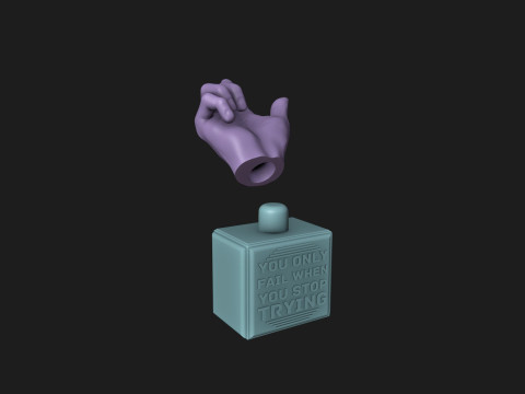 Hand Sign Motivational Reminder 3D-printmodel