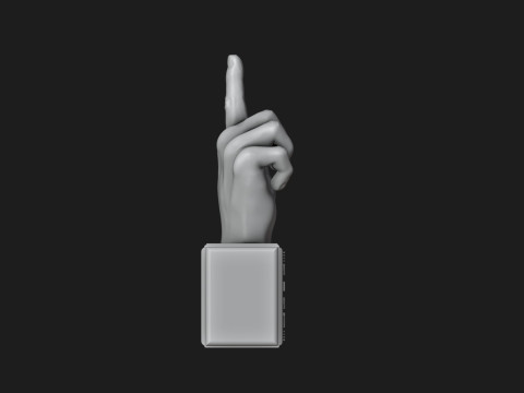 Hand Sign Motivational Reminder 3D-printmodel