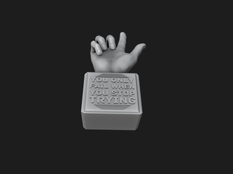 Hand Sign Motivational Reminder 3D-printmodel