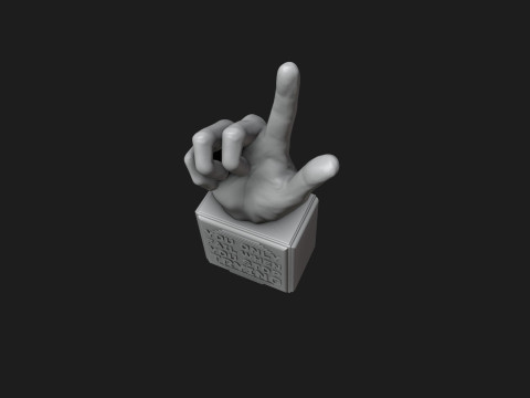 Hand Sign Motivational Reminder 3D-printmodel