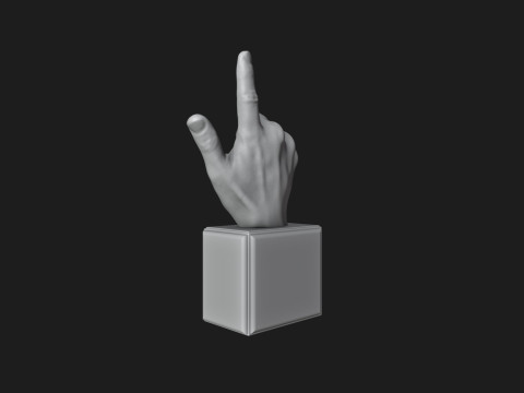 Hand Sign Motivational Reminder 3D-printmodel