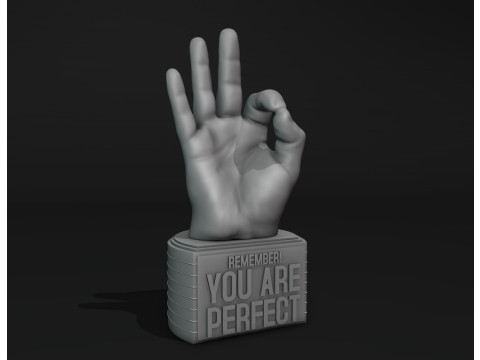 ハンドサインのモチベーションを高めるリマインダーパック 3Dプリントモデル