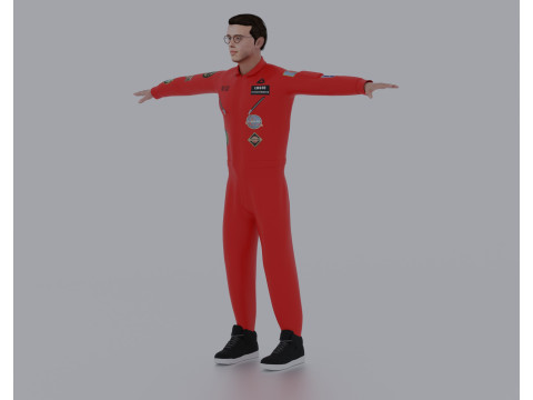 Logic Wearing The Incredible True Story Jumpsuit - Rigged 3D Модель