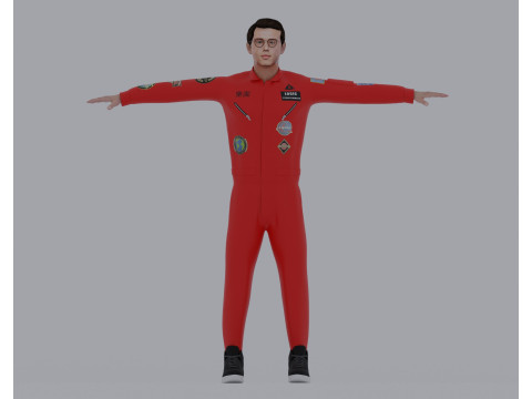 Logic Wearing The Incredible True Story Jumpsuit - Rigged 3D Модель