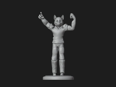 Husky Football Mascot 3D Print Model