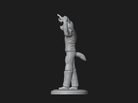 Husky Football Mascot 3Dプリントモデル
