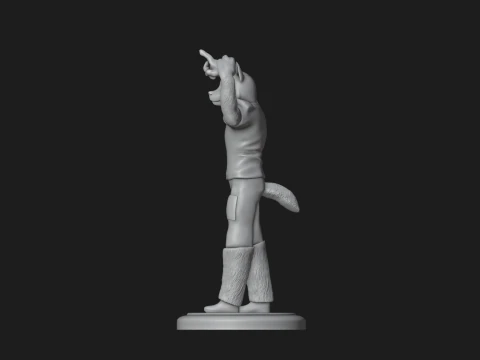 Husky Football Mascot 3D Print Model