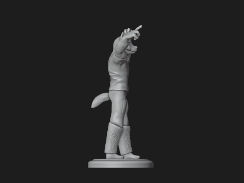 Husky Football Mascot 3Dプリントモデル