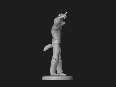 Husky Football Mascot 3D Print Model