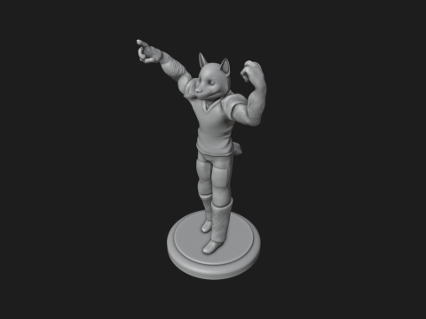 Husky Football Mascot 3Dプリントモデル