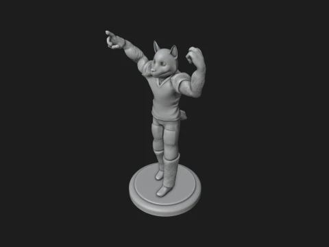 Husky Football Mascot 3D Print Model