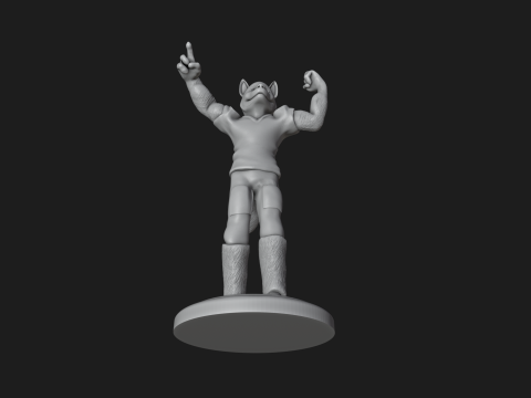 Husky Football Mascot 3Dプリントモデル
