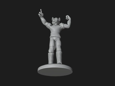 Husky Football Mascot 3D Print Model
